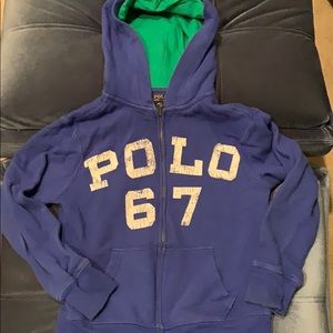 Blue polo hoodie